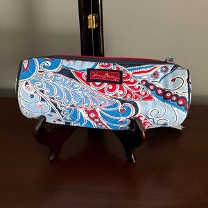 Vera Bradley Red and Blue Paisley cosmetic Pouch - Seaside Collection